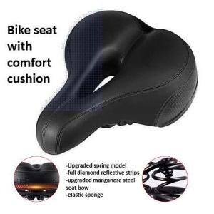 Bike seat with comfort cushion