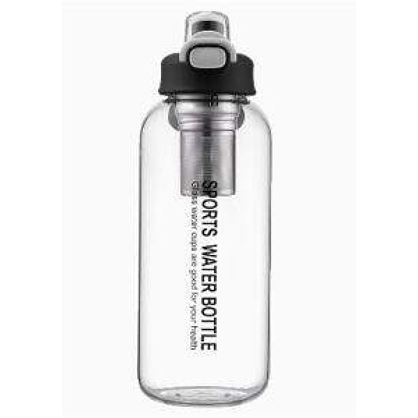 Glass Sports Water Bottle with Tea Infuser 1000ml1L High-Temp Glass Sports Tea 1000mlGlass water cup with large capacity and high temperature resistance 1 liter tea water separation tea cup for men and women summer sports kettle 1000ml